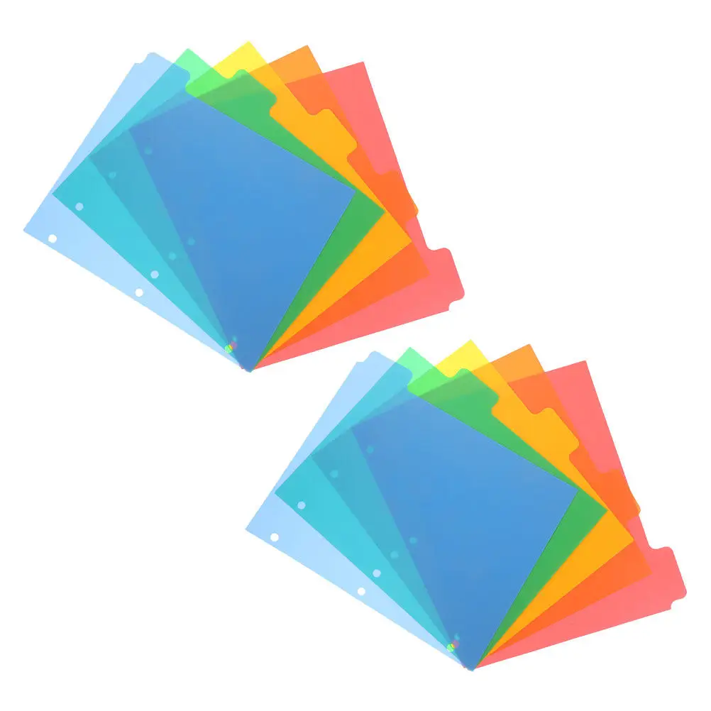 

10Pcs Index Dividers Colored Binder Tabs Writable Separators for Notebook Planner Files Bulk Organizer Page Tabs