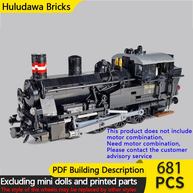 

City Car Model MOC Building Bricks Litra Q 345 Danish Steam Locomotive Modular Technology Children Holiday Gifts Assemble Toys
