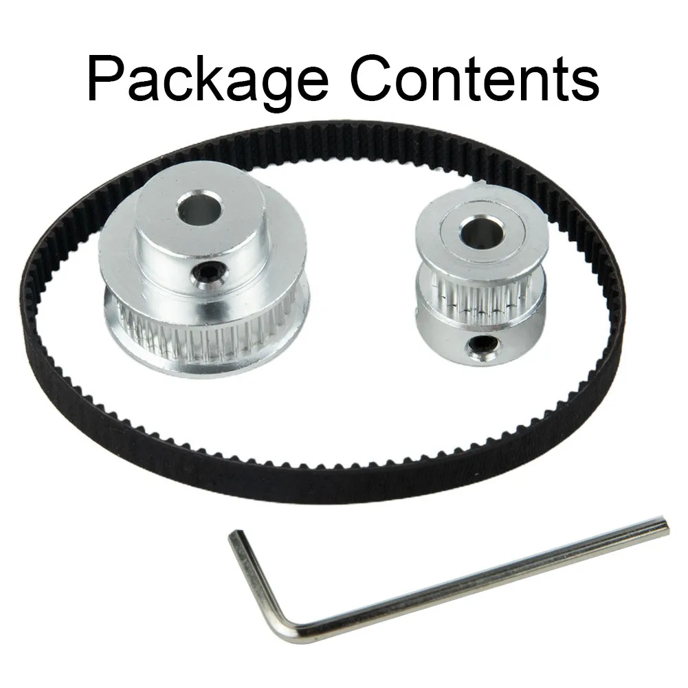 Synchronous Wheel Set, 20&36 Teeth 5mm Bore Timing Pulley with Belt/Wrench, Perfect for 3D Printing Applications