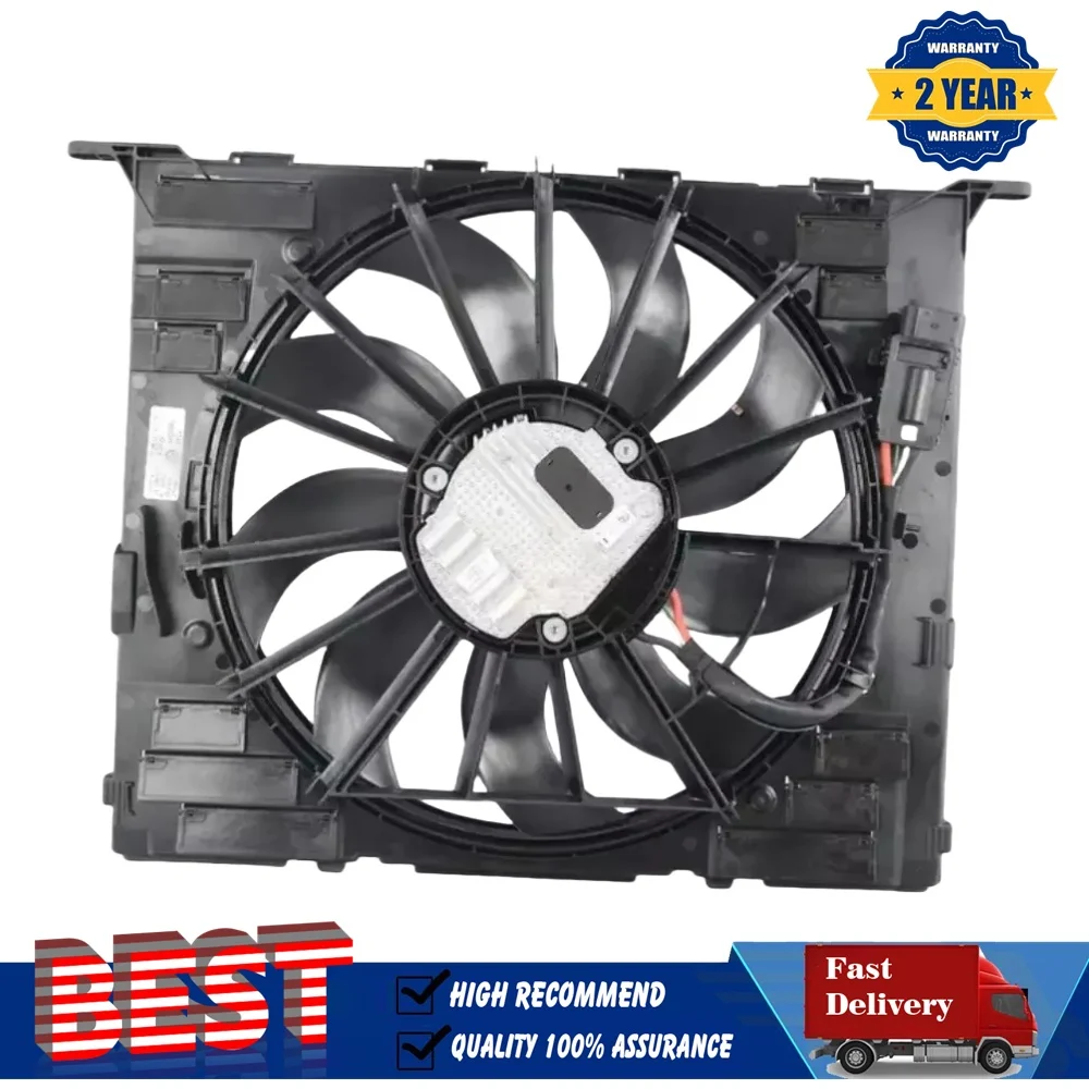 Genuine A/C Condenser Cooling Radiator Fan Assembly for BMW  G30 530e 17427953399 7953399