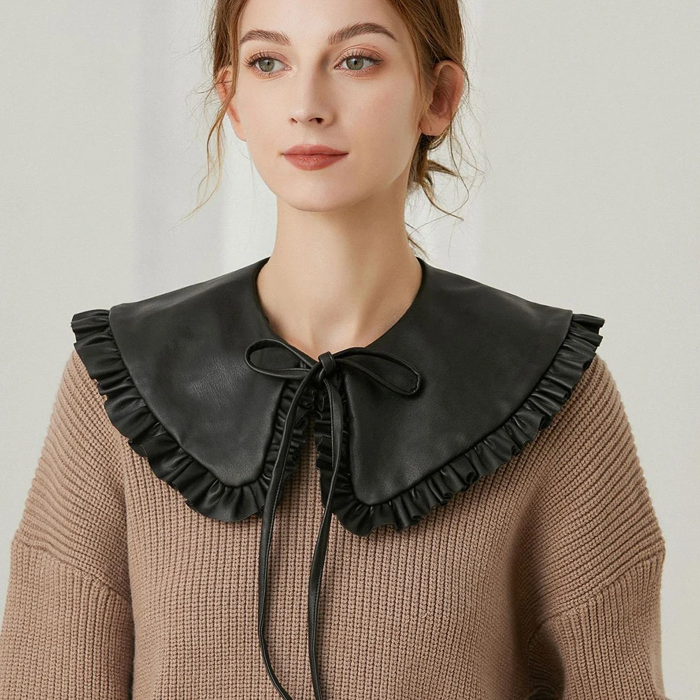 1 قطعة تكدرت شال طوق السلس الزخرفية وهمية طوق للنساء الملابس التبعي فستان العنق قميص حزام الخصر