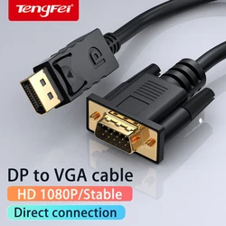 HD 1080P Displayport to VGA Adapter Cable Male to Male Converter DisplayPort DP VGA Cable For TV Box PC Laptop Monitor Projector