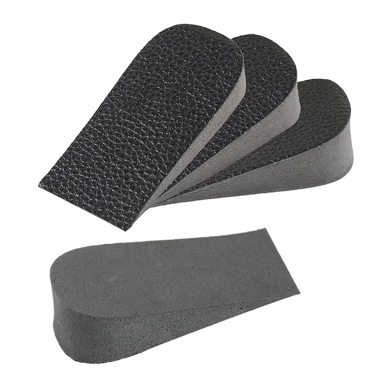 

1 Pair Hard PU Leather Height Increase Insole Sneakers Heel Insert Heighten Half Insoles 1-3cm Shoe Pads Insoles for Unisex