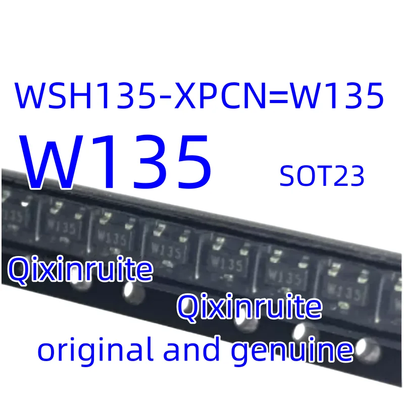 Qixinruite   New original WSH135-XPCN SOT23 SMD Silk screen W135 linear Hall element induction linearity 1.5mVG