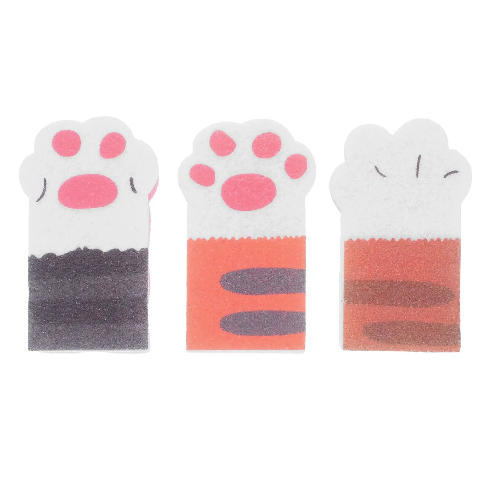 

3 Pcs Claw Sponge Reusable Thickened for Dishes Kitchen Dishwashing Sponge Cleaning Supplies Non Woven Cloth Random Color