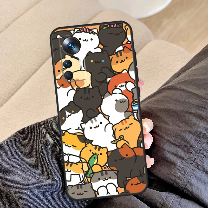 Neko Atsume Case For POCO F5 X5 X3 Pro F4 X4 F3 C65 Cover For Xiaomi 13T Pro 11T 12T 14 12 13 Lite 12X