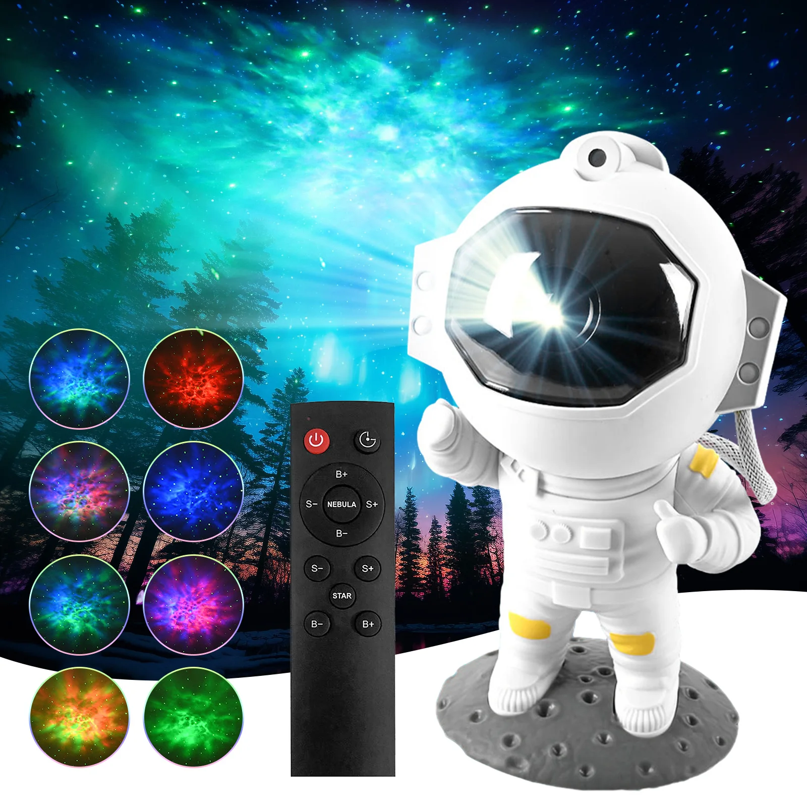 Astronaut Galaxy Starry Projector lamp LED Night Light Remote Sky Night Lamp For Bedroom Home Decorative Kids Birthday Gift