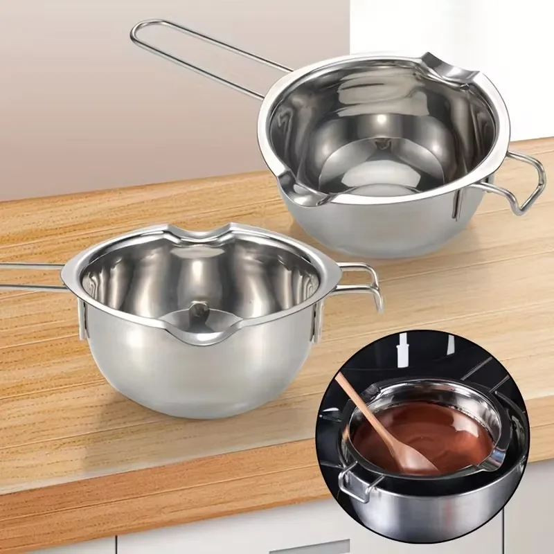 

400ML/600ML Stainless Steel Melting Pot Thickened And Water Separated Heating Candle Butter Chocolate Melting Bowl Utensil