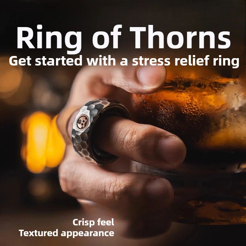 

Новинка 2024 года (предварительная продажа) кольцо с шипом LAUTIE, новая значок, механический металлический переключатель, магнитное кольцо на кончике пальца, декомпрессионное настольное кольцо