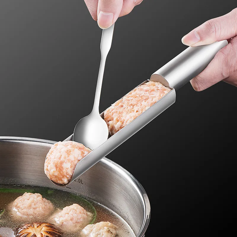 Stainless Steel Meatball Maker Cooking Homemade Tool Mold Round Fish Beaf Rice Ball Making Barbecue Hot Pot Kitchen Gadgets