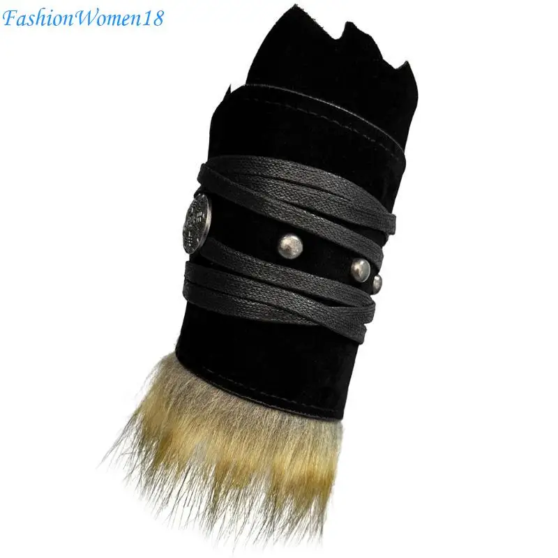 

Traditional Costume Arm Guard Lacing Arm Sleeves Historical Medieval Arm Gauntlets for Women Men Cosplay Accessories 57BD