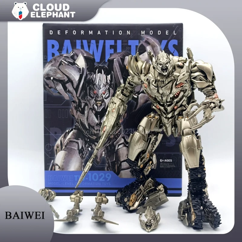 BAIWEI Megatank TW1029 Transformation TW-1028 Movie Metal Coating Ko Ss13 KO SS56 Action Figure Collection Robot Ornament Gifts