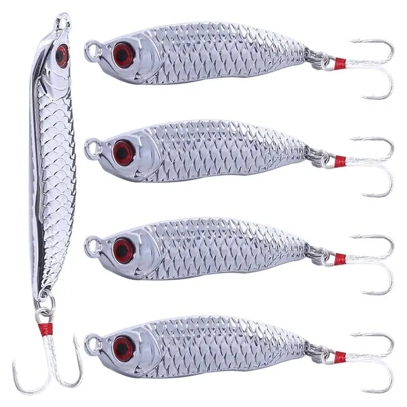 

Fishing Lures For Freshwater And Saltwater Reflective Metal Fishing Bait 5X Reusable Fish Bait Wear-Resistant Fishing Lures For