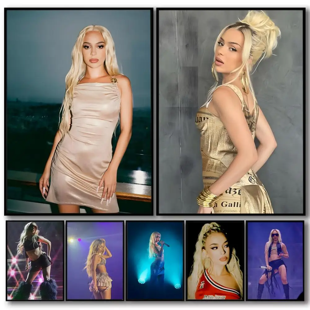 

Beauty Girl Bad G-gyal Painting Calligraphy High-Quality Cotton Canvas Poster Wall Art for Living Room Modern Coffee House Decor