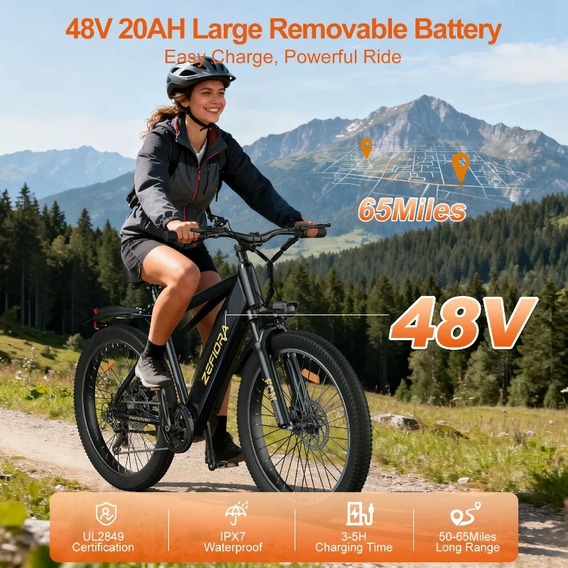 

Недорогой электрический велосипед 1000 Вт, 14/26 дюймов, 30-50 миль/ч, 48 В, 10 Ач/15 Ач, со съемной батареей, от ведущего производителя, электрический внедорожный велосипед