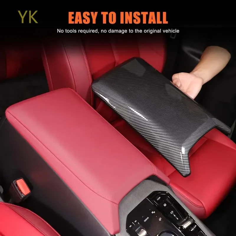 

For BMW X3 G45 2025-2026 ABS Carbon fiber Car Central control armrest box protective cover Interior Car Accessories