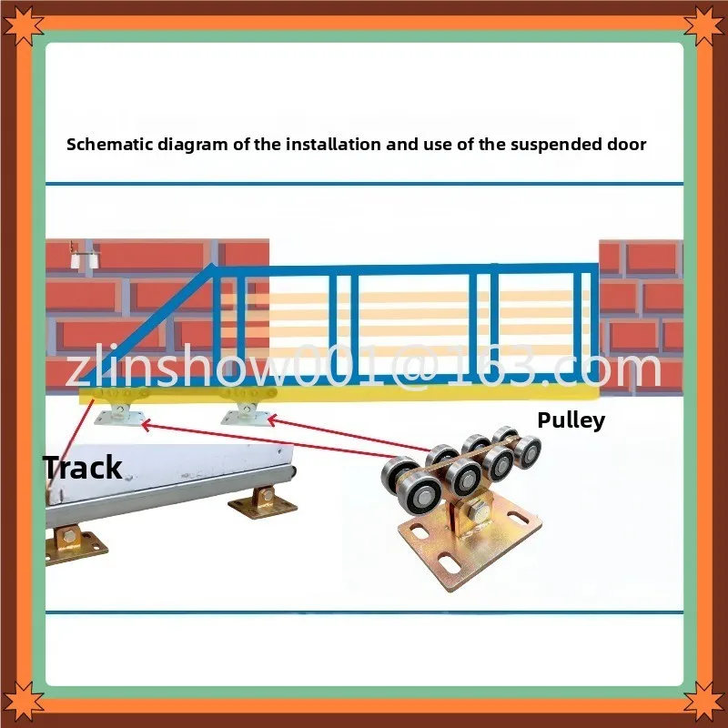 C50W65W80 model, industrial suspension door pulley, translation door track wheel