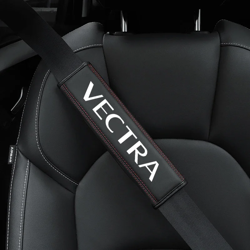 

For Opel Vectra 1pc Cowhide Car Interior Seat Belt Protector Cover for Opel Vectra car Auto Accessories