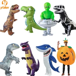 Dinosaur Shark Alien Pumpk InInflatable Costume Halloween Christmas Party Cosplay Fancy Suits Mascot Cartoon Anime Dress