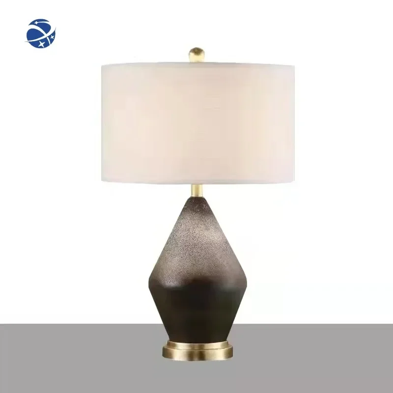 Modern Black Classic Stone Ceramics Table Light Marble Desk Lamp Table Lamp for Living Room Bedroom