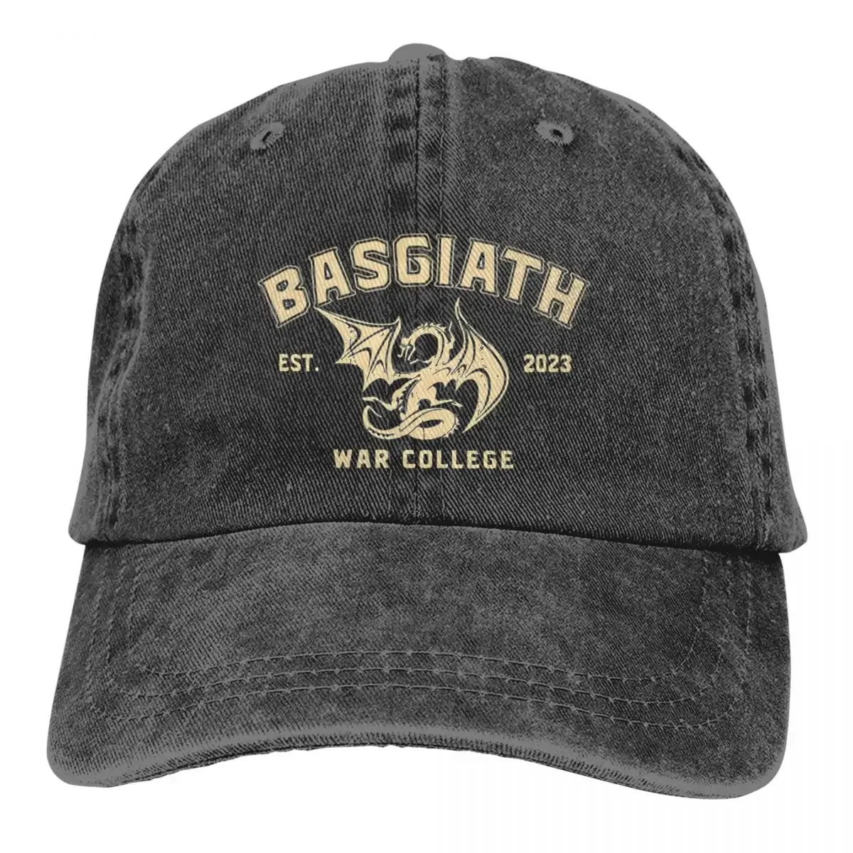 

Multi Functional Fashion Hat Vintage Basgiath War College Baseball Cap Unisex Distressed Denim Washed Sun Cap Fourth Wing Outdoo
