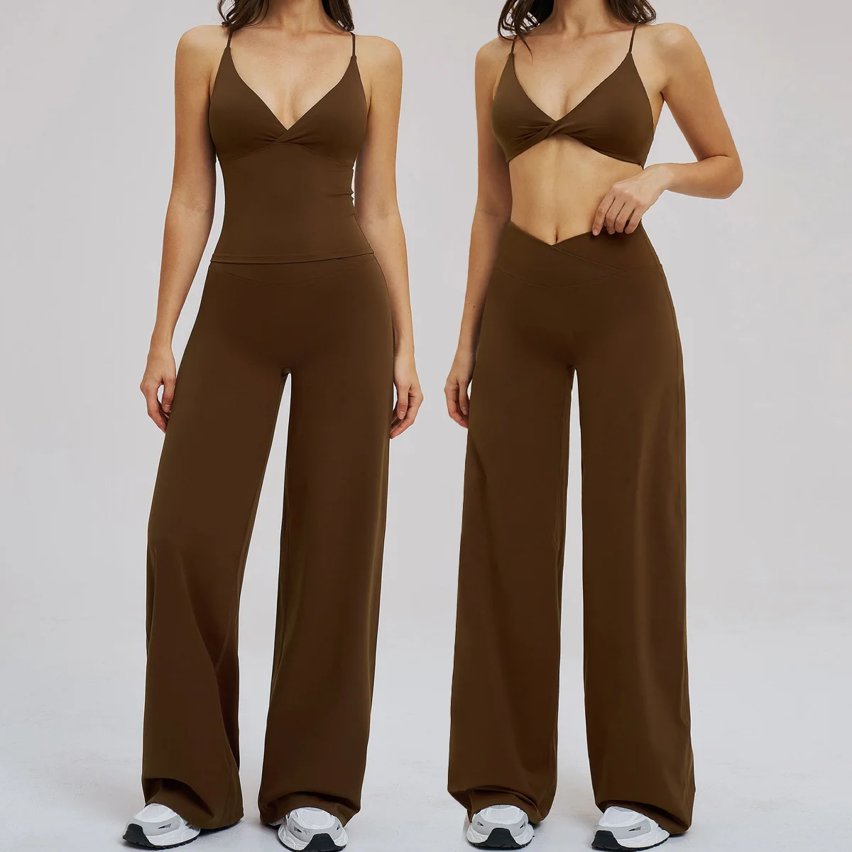 2PCS Yoga Set Women Tracksuit Nude Feeling Workout Sets Gym Clothes Push Up Fitness Running Sportswear Sport Bra Leggings Suit