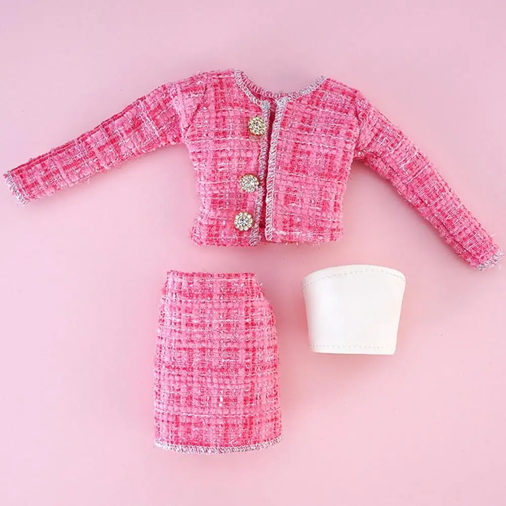 1 Set 1/6 bambola moda abbigliamento casual abbigliamento invernale elegante cappotto gonna fatta a mano ragazza bambola che indossa set per bambola da 29 ~ 32 cm