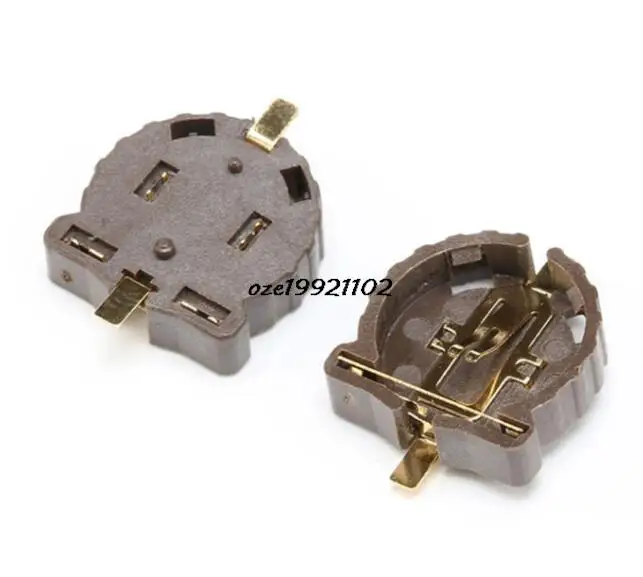 10 Pcs Permukaan Mount Tombol Sel Baterai Pemegang untuk CR1220 LIR1220