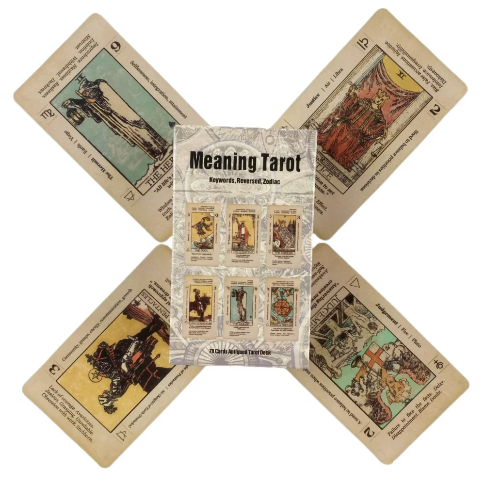 

Meaning Tarot Cards A 78 Deck Oracle English Visions Divination With Keywords Reversed Zodiac Playing Cards