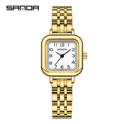 Fashion Sanda Top Brand P1120 New Ladies Elegant Design Square Dial Waterproof Quartz Movement Business Women Analog Wrist Watch