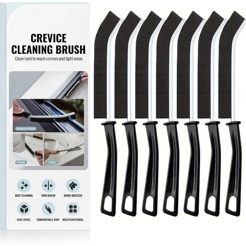 Household Cleaning Brush Bathroom Scrubber Radiator Crevice Cleaning Brush Multifunctional Thin Brushes Long Handle Ergonomic