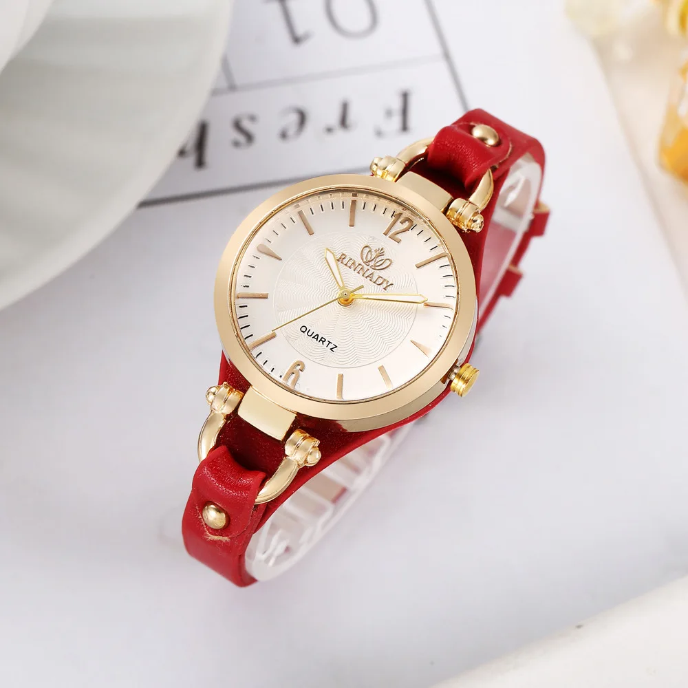 Women\'s Fashionable Minimalist Luxurious Quartz Watch Leather Dial