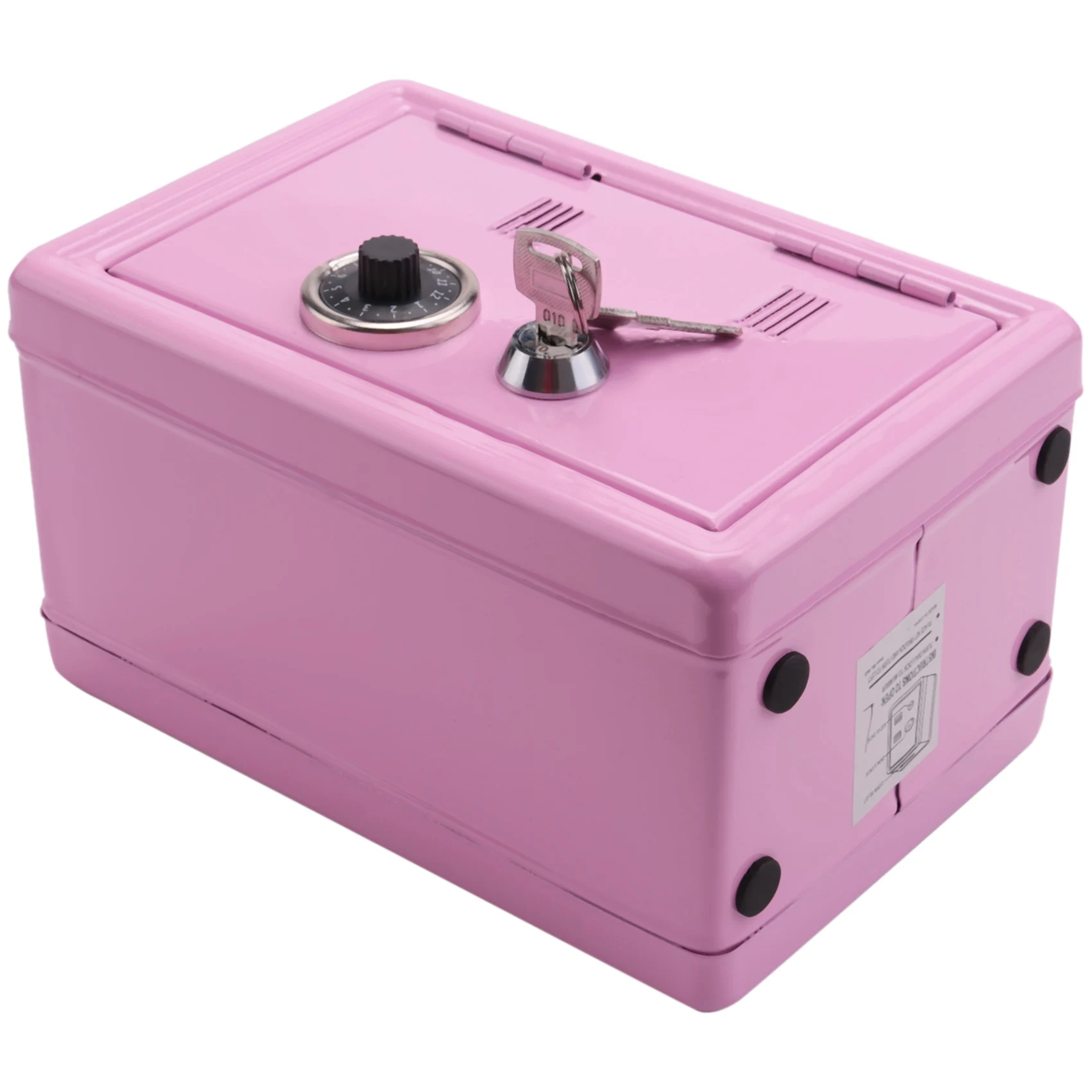 A93P Kids Money Banks, Mini Money Box Gift Safe Case Password with Key Metal Money Box Storage Bedroom Locker Home Ornament