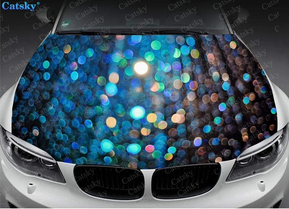 Abstract Artistic -  Bokeh Car Hood Vinyl Stickers Wrap Vinyl Film Engine Cover Decals Sticker Car Auto Accessories