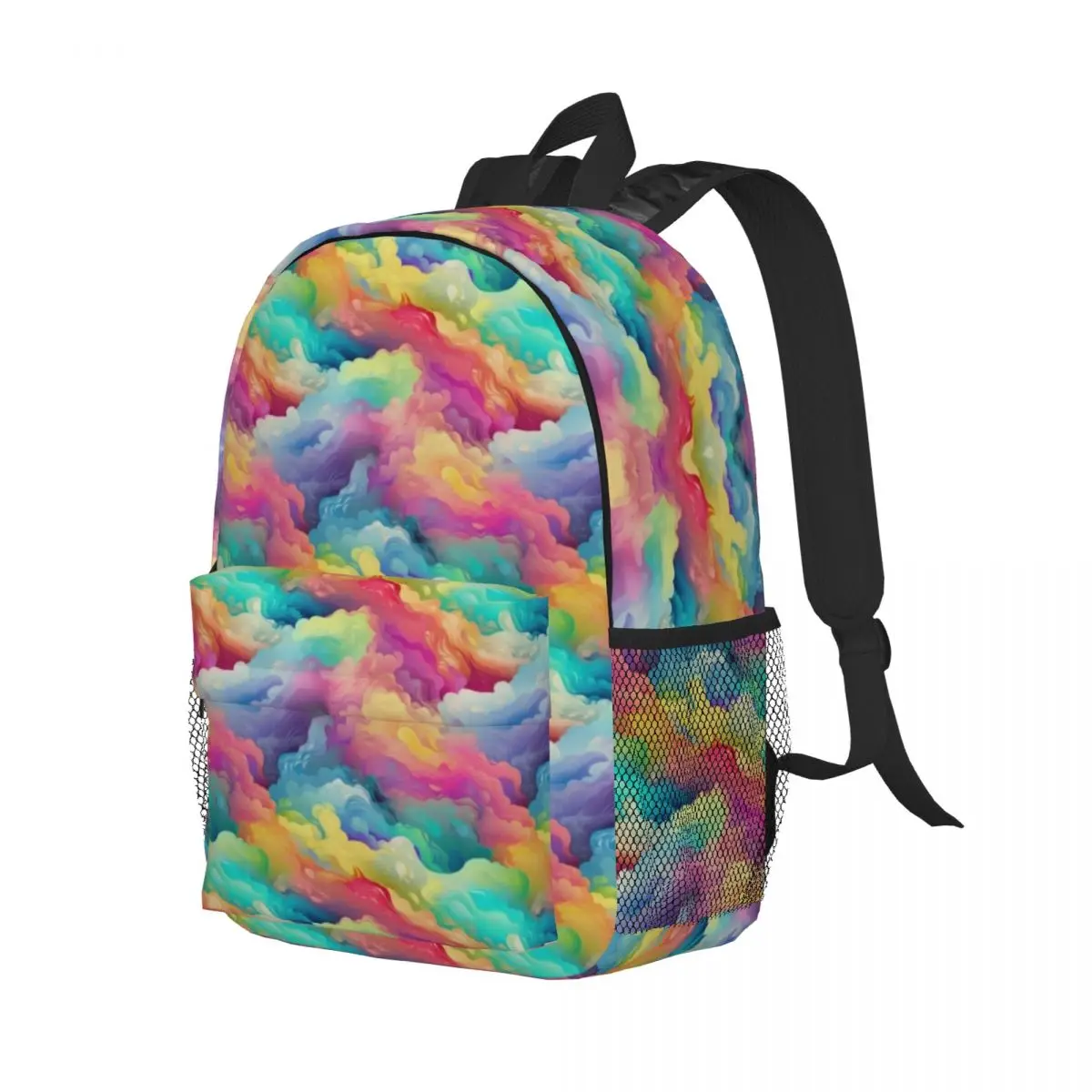 Rainbow Clouds For Girls Boys Large Capacity Student Backpack Lightweight waterproof Backpack 15inch