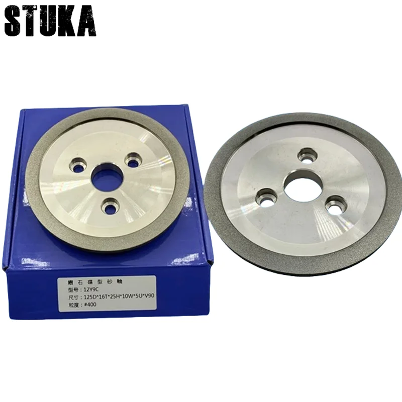 Stuka Tungsten steel carbide three-hole oil wheel butterfly-shaped plating lathe grinder diamond grinding wheel KJ-3