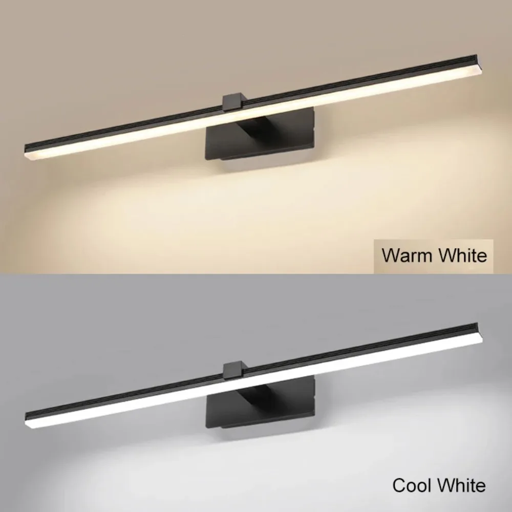 JOYINLED 40CM Black LED Mirror Front Lamp Modern Bathroom Vanity Light Warm White 3000K AC90-260V for Mirror Cabinet Makeup view 5