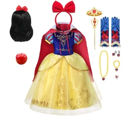 Girls Dress Childrens Luxury Embroidered Robe with Cape Children's Classical Princess Dress Up Costume Halloween Cosplay Costume