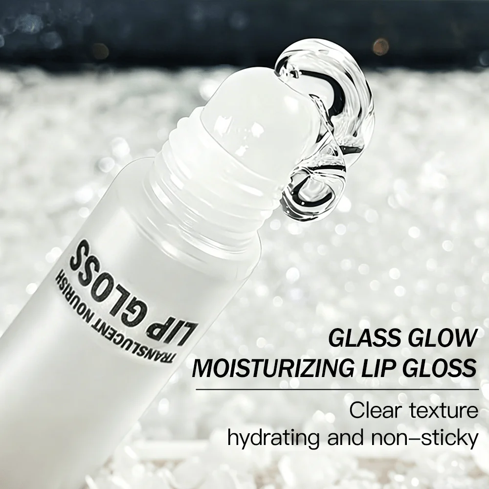 JUJU DREAM Translucent Nourishing Lip Gloss Hydrating Clear Lip Oil Repairing Glossy Lip Care view 3