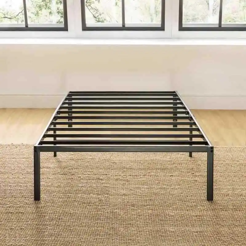 

Large mild steel bed frame platform mattress bottom bracket removable hotel double bed