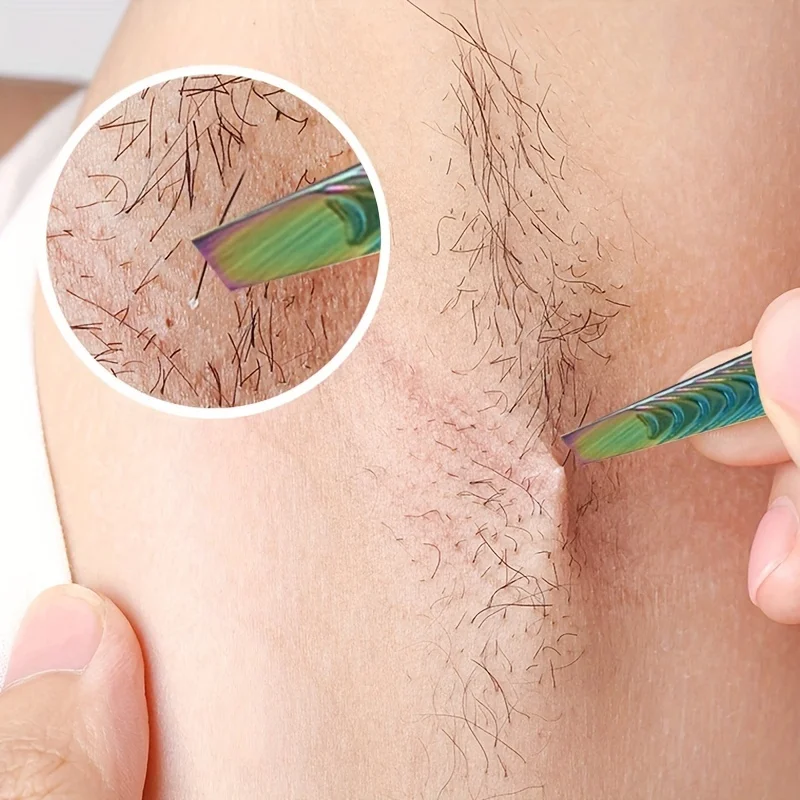 1 pince à épiler multifonctionnelle pour sourcils, barbes et toilettage des poils du visage, inclinaison de précision est idéale pour une mise en forme fine.