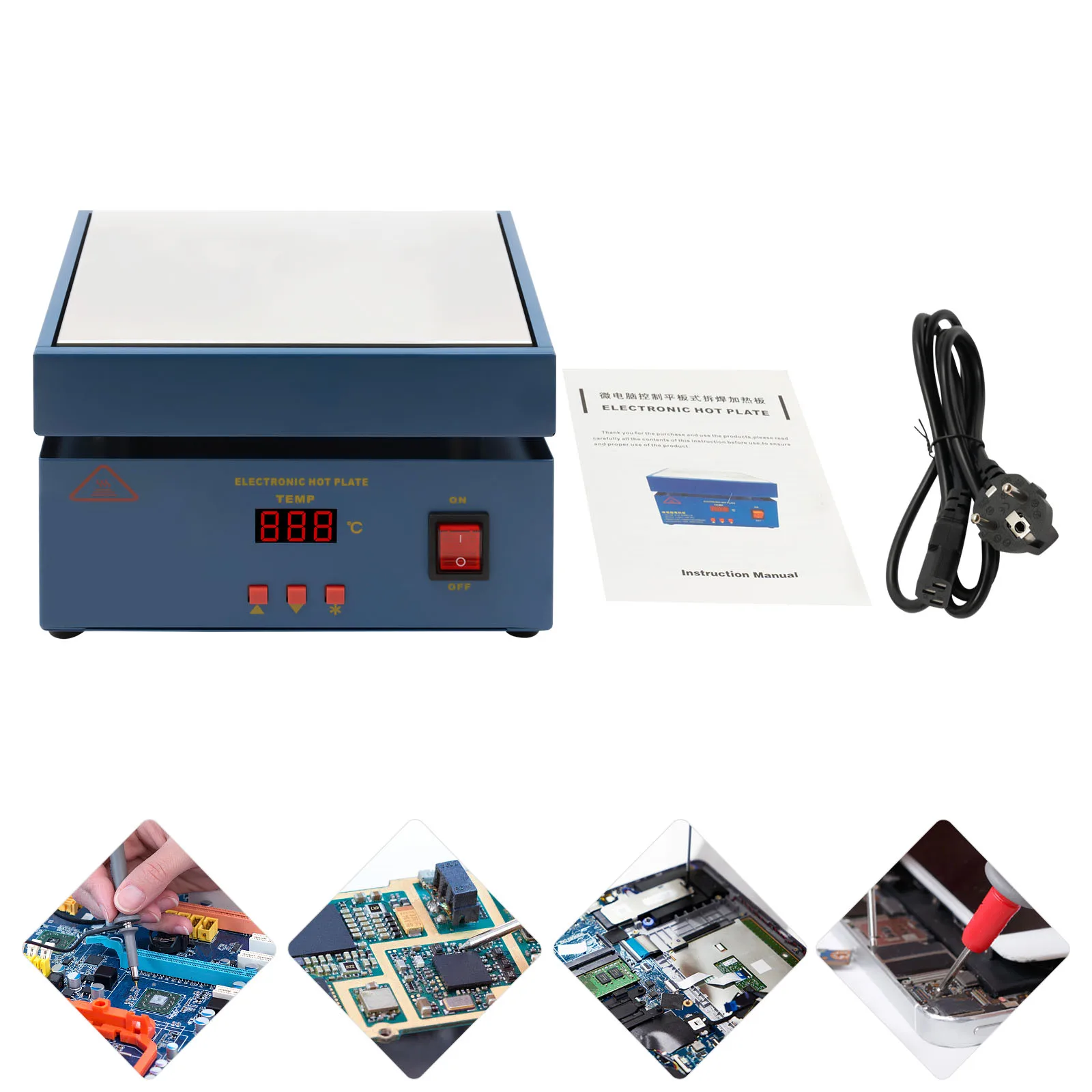 800W Electric Hot Plate Preheat Soldering Station Anti-static Professional Welding Tool for Reflow Soldering