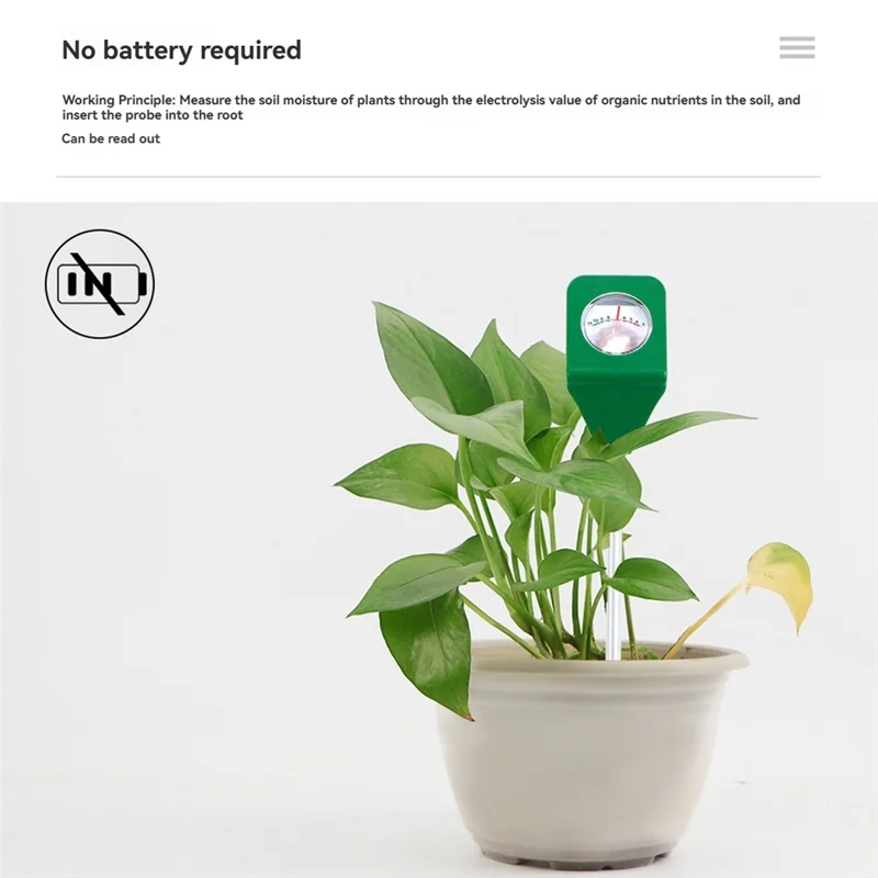 A93P Garden Plant Humidity Meter Pot Analyzer Square Soil Detector Soil Moisture Meter Soil Acidity Test Tools