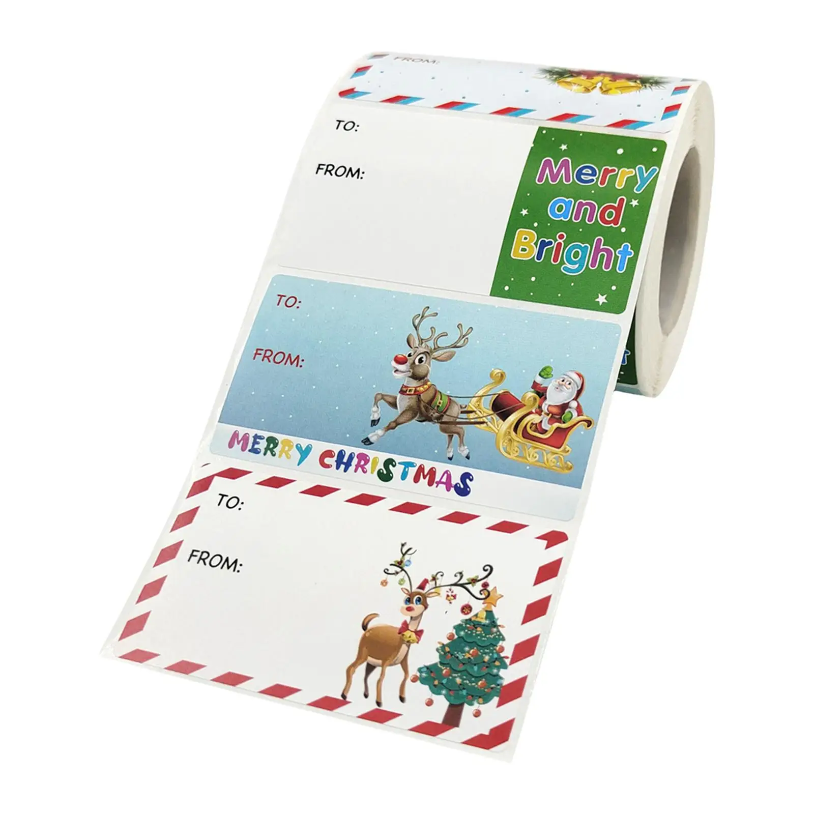 500x Christmas Tags Stickers Christmas Stickers Seal Sticker Package Stickers Christmas Gift Tags for Party Bags, Holidays