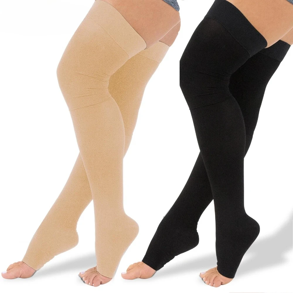 1Pair 23-32mmHg Elastic Nursing Compression Stocking Unisex Medical Class 2 Pressure Stockings Sleep Feet Varicose Vein Sock