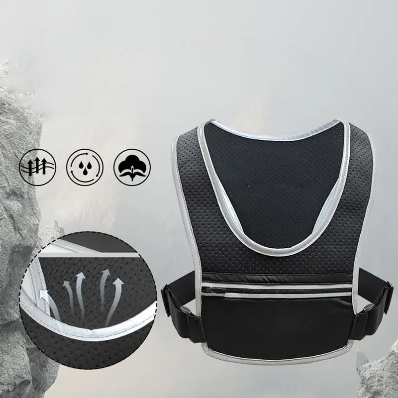 Mochila De correr para hombre y mujer, chaleco reflectante ajustable para correr, resistente al agua, para teléfono