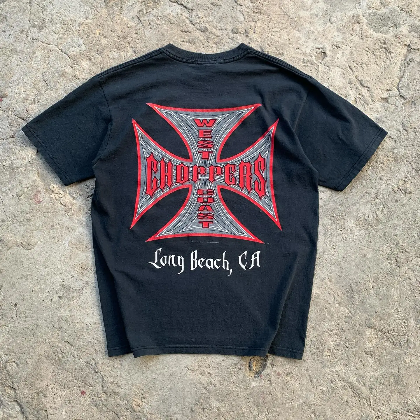 Summer Cotton Streetwear West Coast Choppers Tide Brand Print Short Sleeve Tshirt Retro HighStreet Clothing Casaul Loose Top Tee