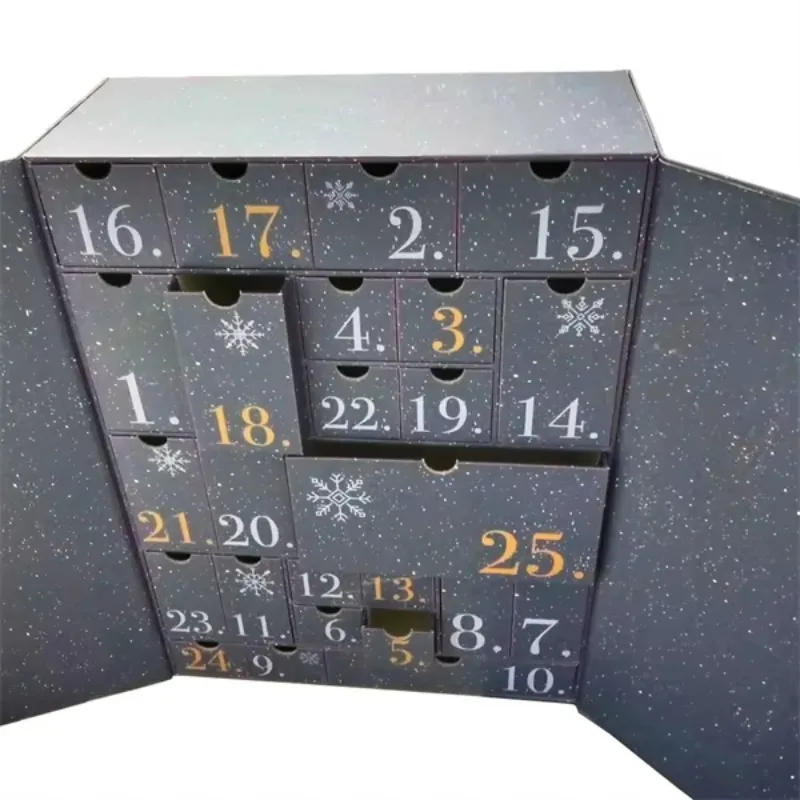 2025Custom Advent Calendar Boxes for Festival Christmas Gift Box Manufacturer