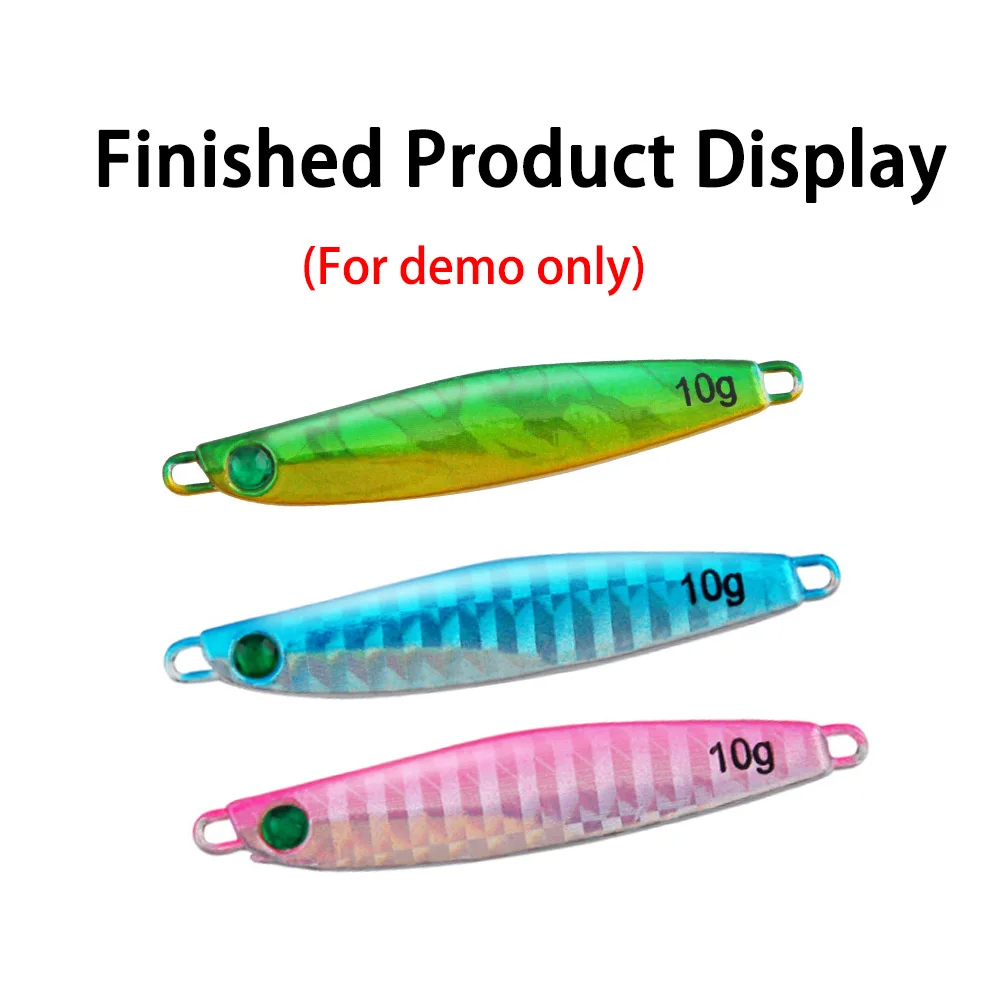 Elllv Cebo Metal Blanco Duro Sin Pintar para Lubina y Trucha - imagen 3