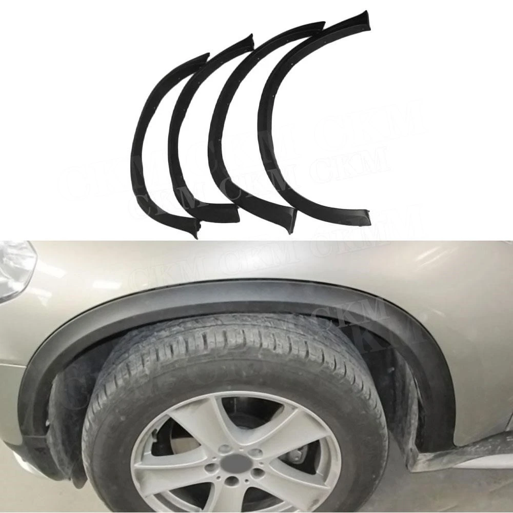 PP Black Car Fender Flares Wide Body Wheel Arches for BMW E70 X5 SUV 4 Door 2007 2008 2009 2010 2011 2012 2013